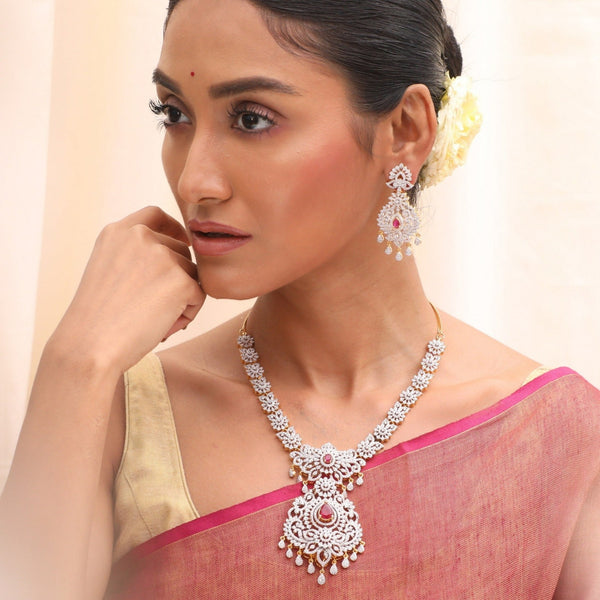 Shop Phoebe Nakshatra CZ Necklace Set Tarinika Indian Jewelry