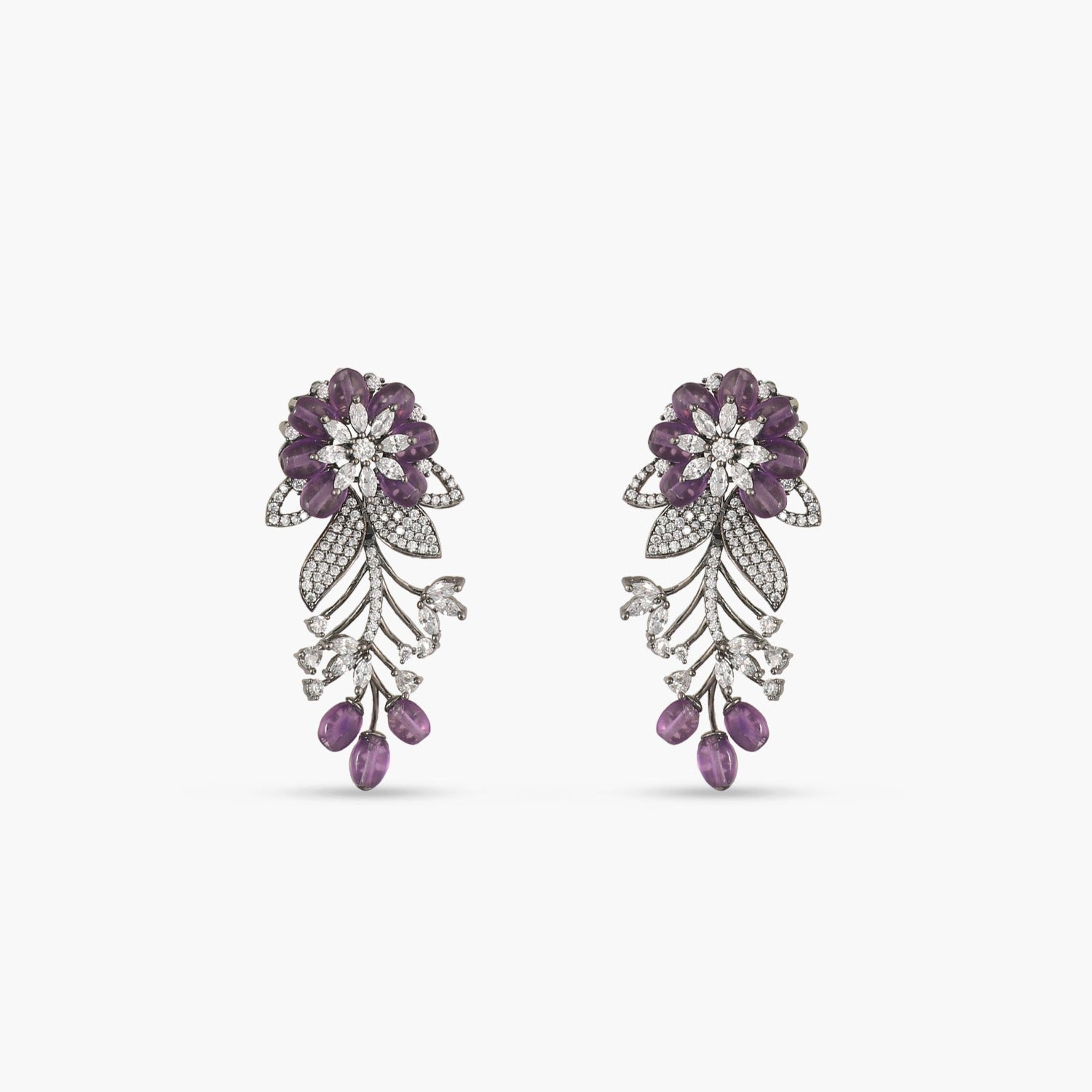 Floral Bloom Classic CZ Earrings