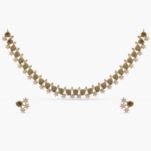 Buy Ivy Floral Antique CZ Necklace Set