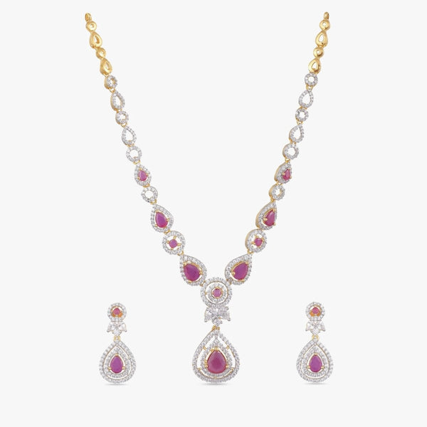 Get Tarinika's Inaya Nakshatra CZ Necklace Set Indian Jewelry