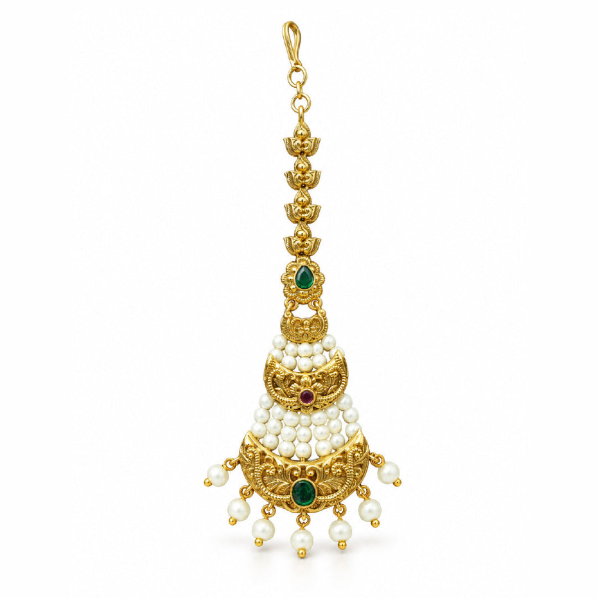 Mridula Antique Gold Maang Tika