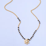 Minimal Floral CZ 925 Silver Mangalsutra