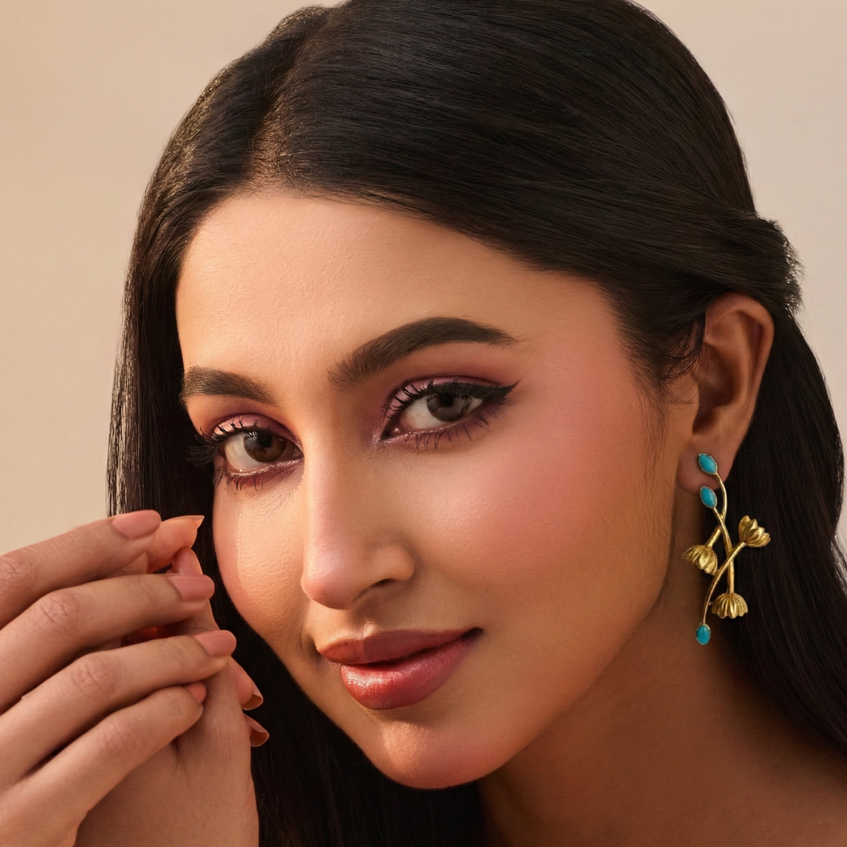 Fleur Lotus Statement Earrings