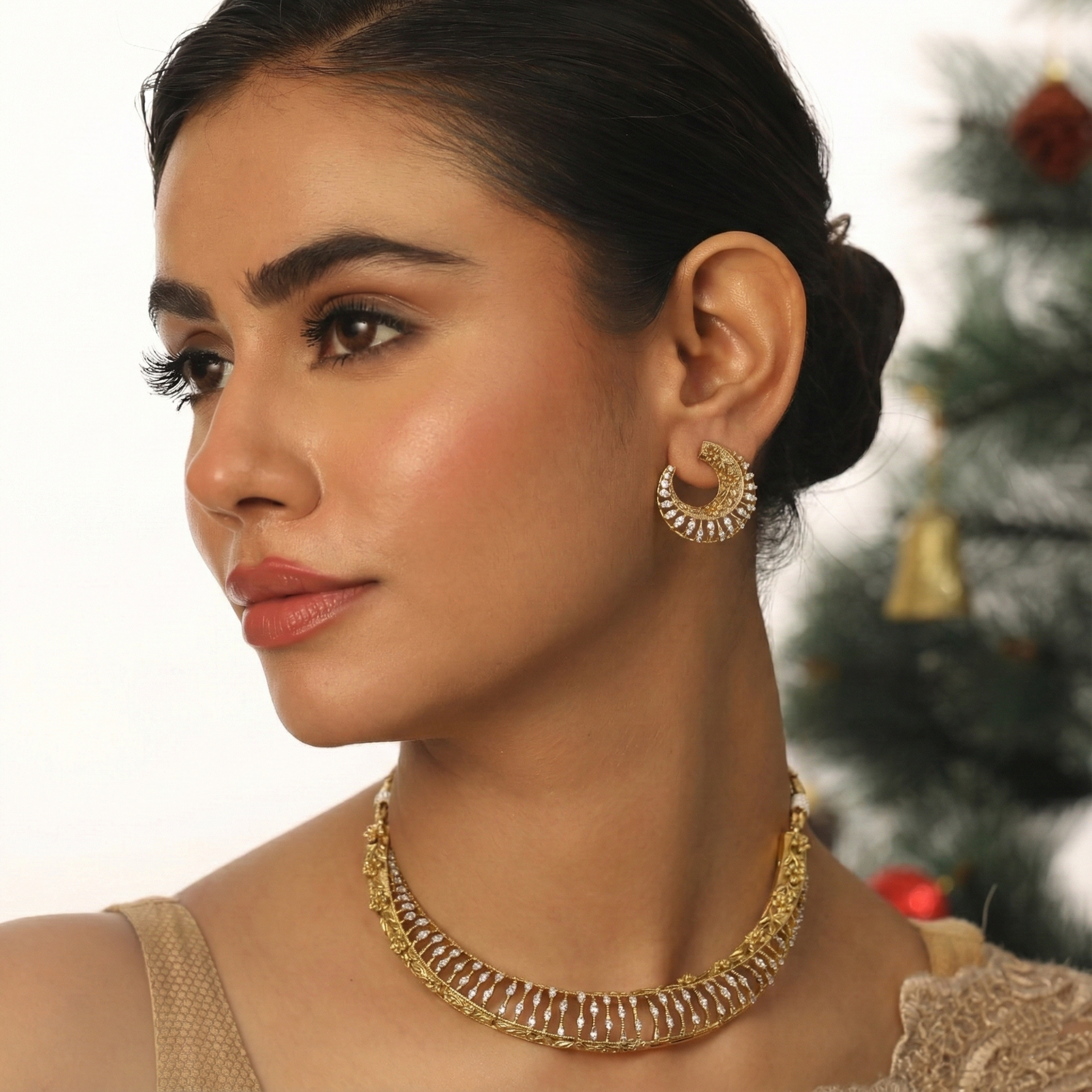 Charlotte CZ Antique Necklace Set