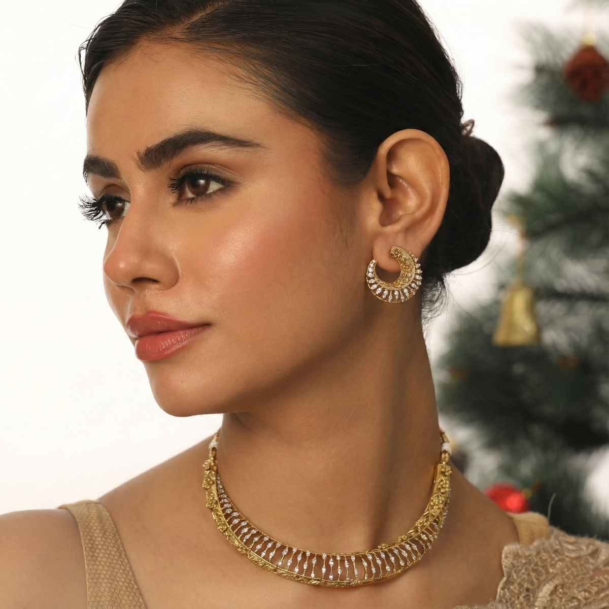 Charlotte CZ Antique Necklace Set