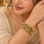 Vritika Antique Gold Bangles