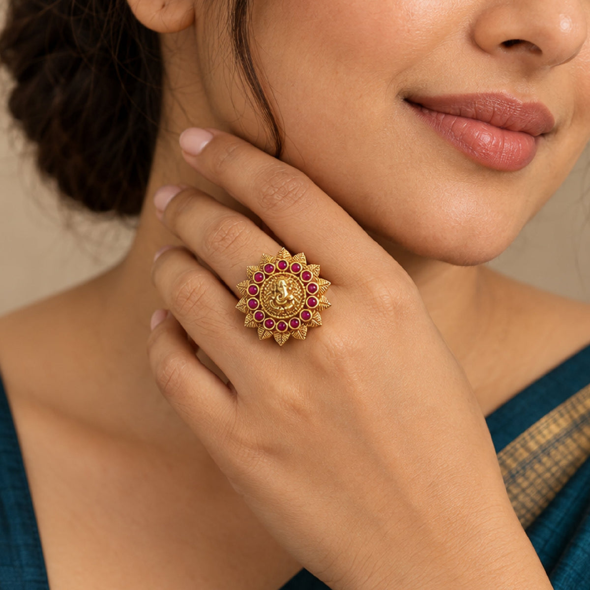 Siddhivinayak Antique Statement Ring