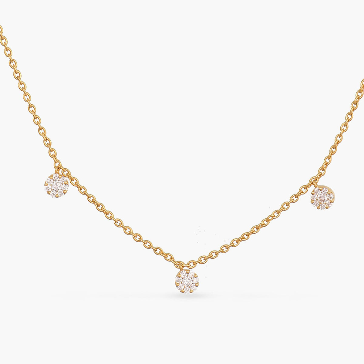 Classic CZ Charm Delicate 925 Silver Necklace