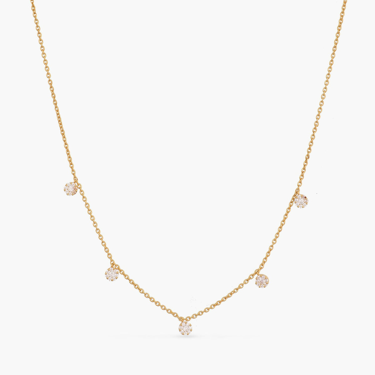 Classic CZ Charm Delicate 925 Silver Necklace