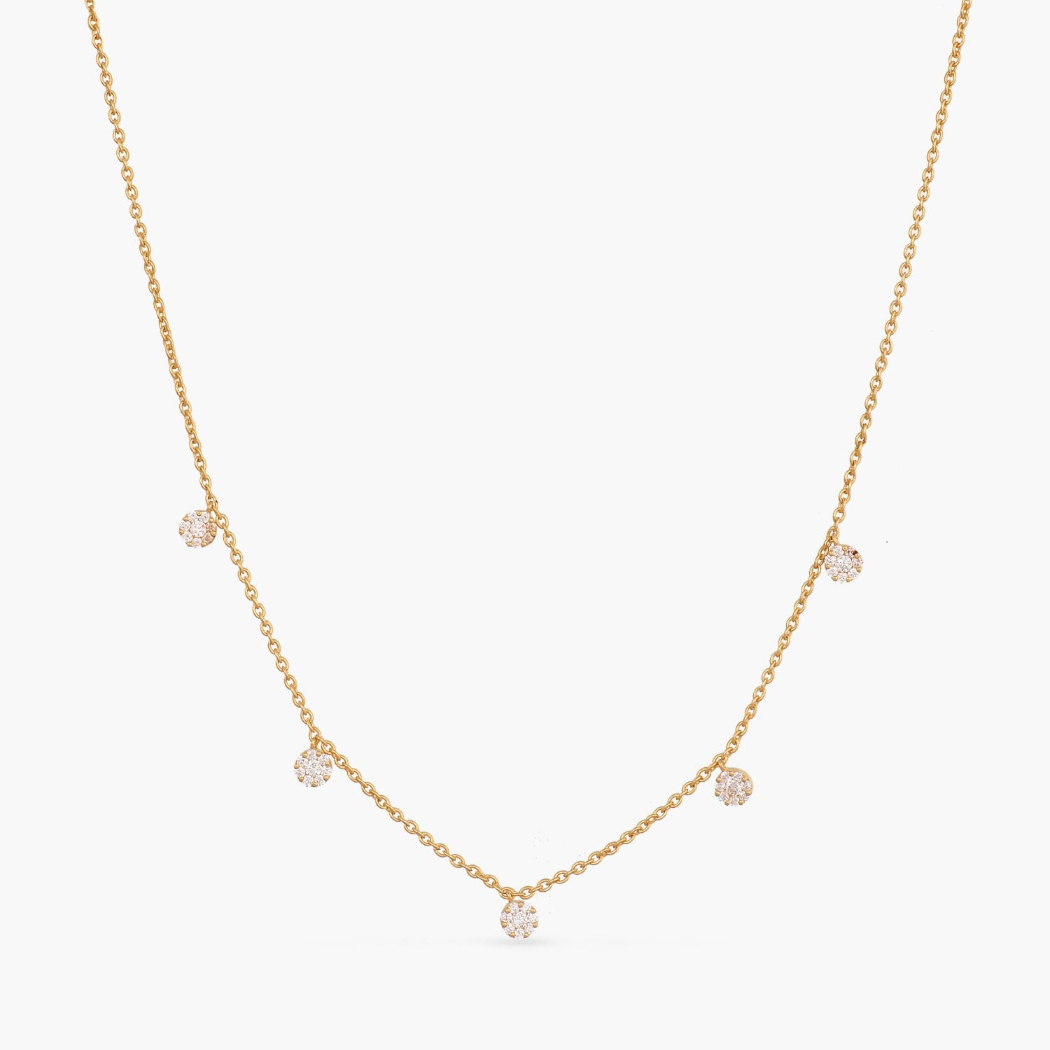 Classic CZ Charm Delicate 925 Silver Necklace