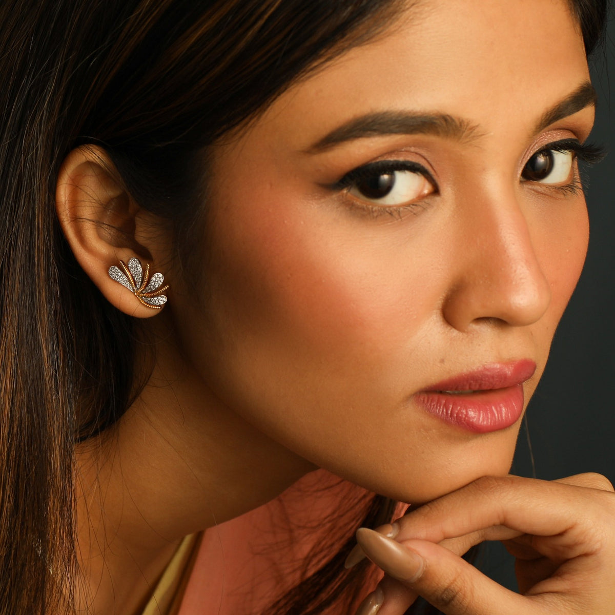Bloom Classic CZ Delicate 925 Silver Stud Earrings