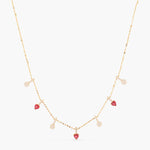 Heart CZ Charms 925 Silver Necklace
