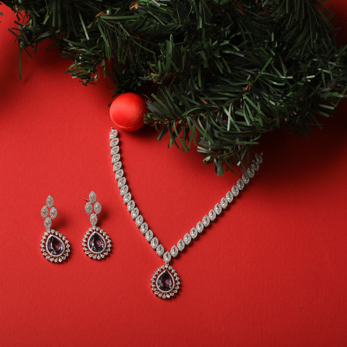 Hala Nakshatra CZ Necklace Set