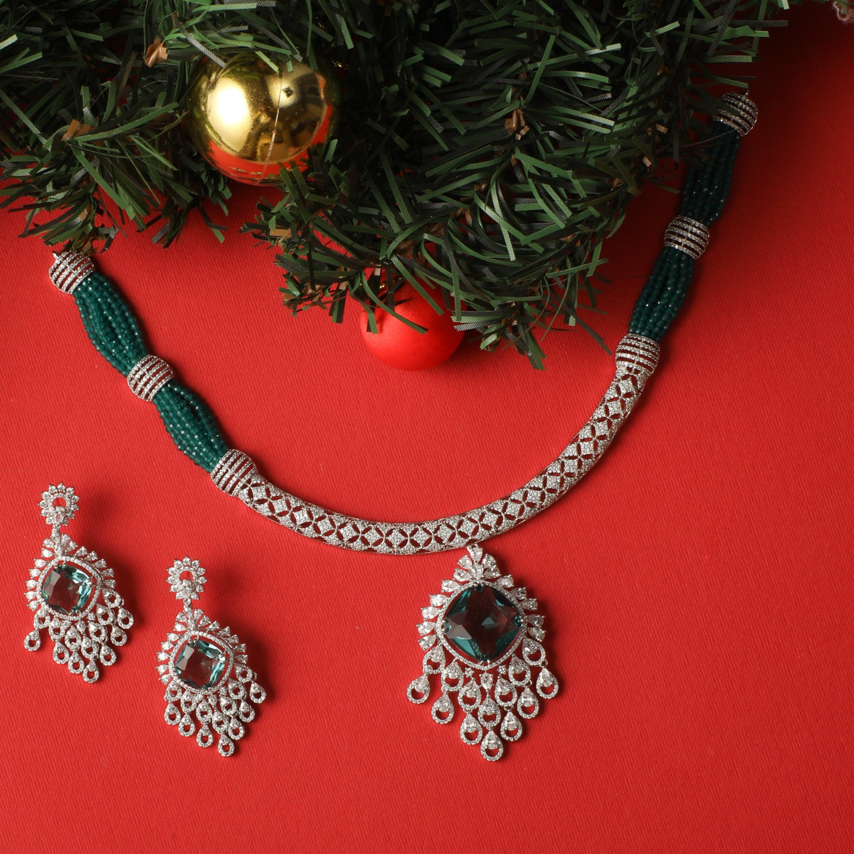 Jelena Nakshatra CZ Necklace Set