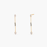 Dazzle CZ 925 Silver Mangalsutra Drop Earrings