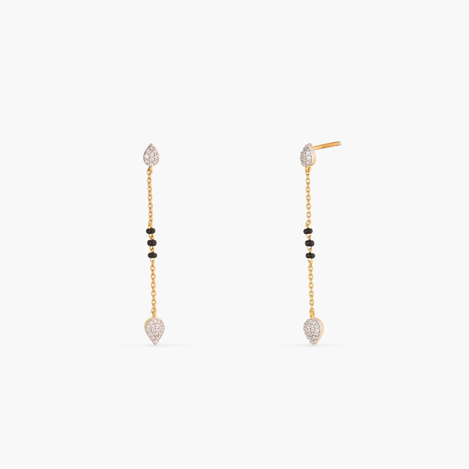 Dazzle CZ 925 Silver Mangalsutra Drop Earrings