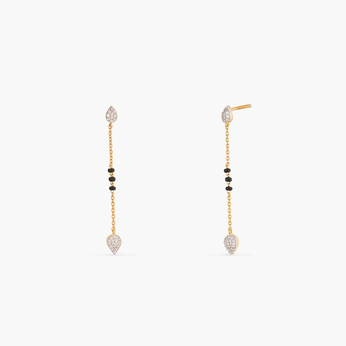 Dazzle CZ 925 Silver Mangalsutra Drop Earrings