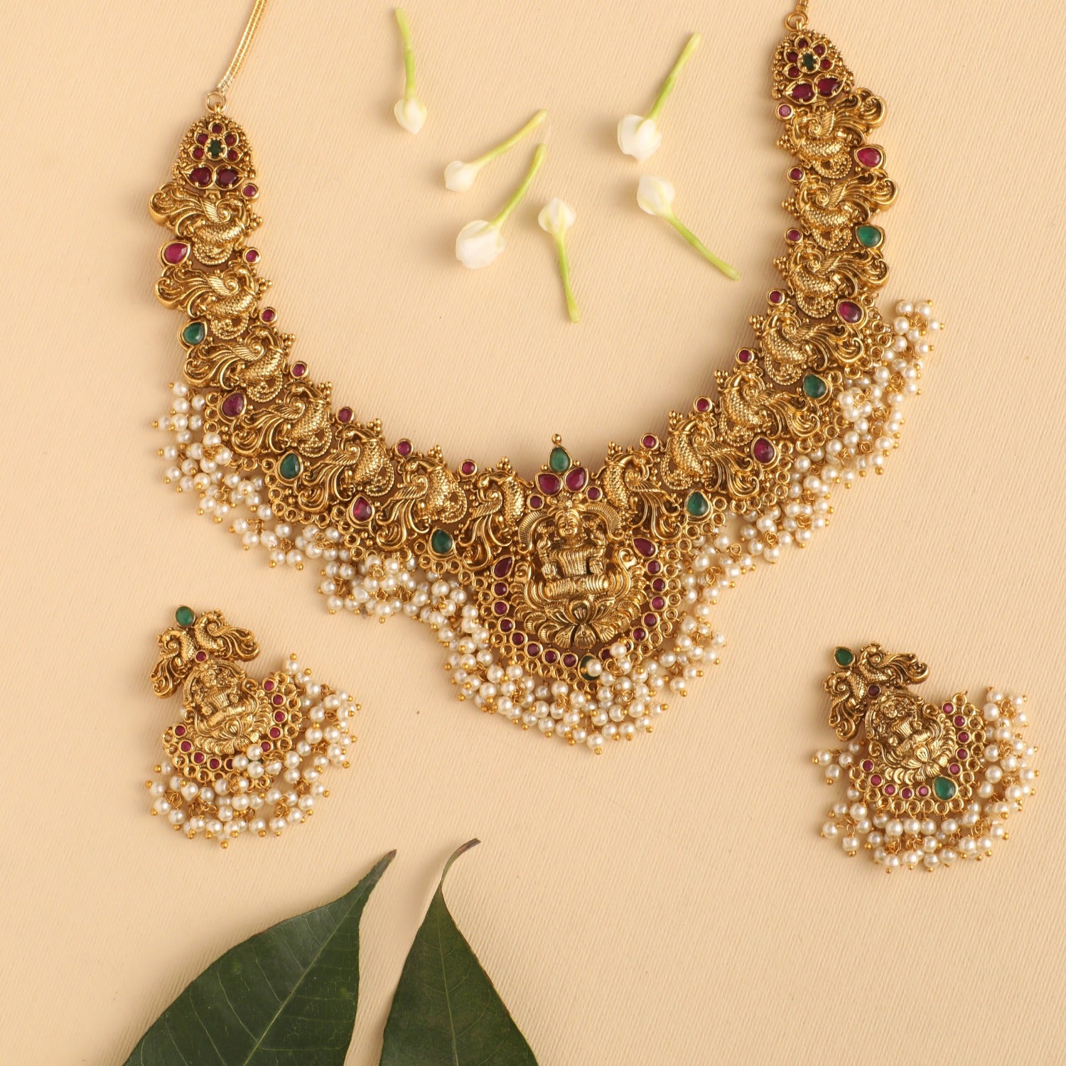 Indian Gold Necklace Women's Indian Jewelry Sets Indian