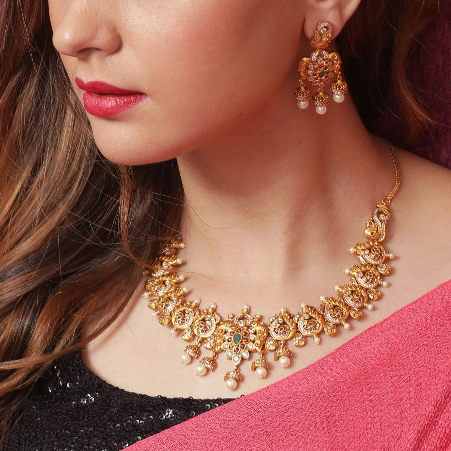 Tulshi Antique Necklace Set