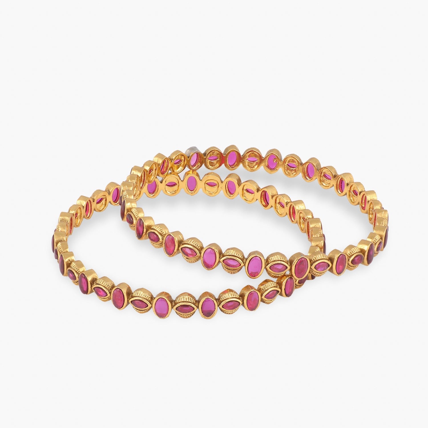Tarinika Gatha Antique Bangles Red 2.6 Indian Jewelry