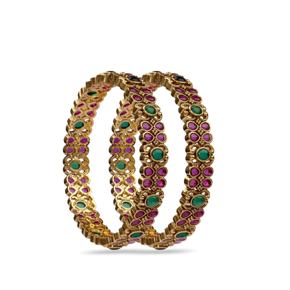 Sudha Antique Multi Stone Bangles