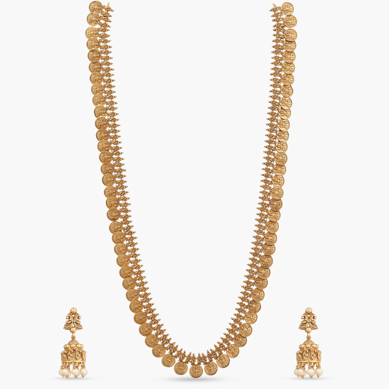 Dhivara Antique Coin Long Necklace Set
