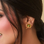 Roshika Floral Antique Stud Earrings