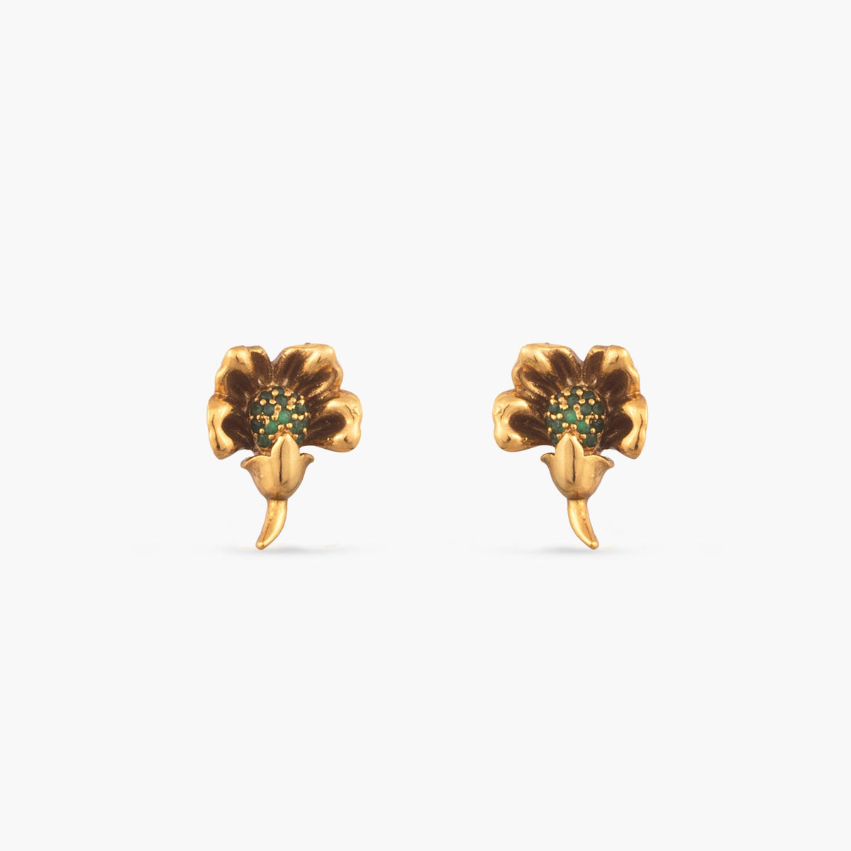 Roshika Floral Antique Stud Earrings