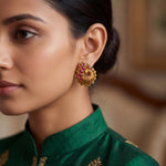 Mayurika Antique Stud Earrings