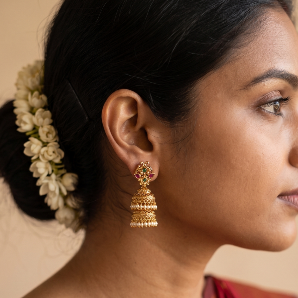Aarini Antique Jhumka Earrings