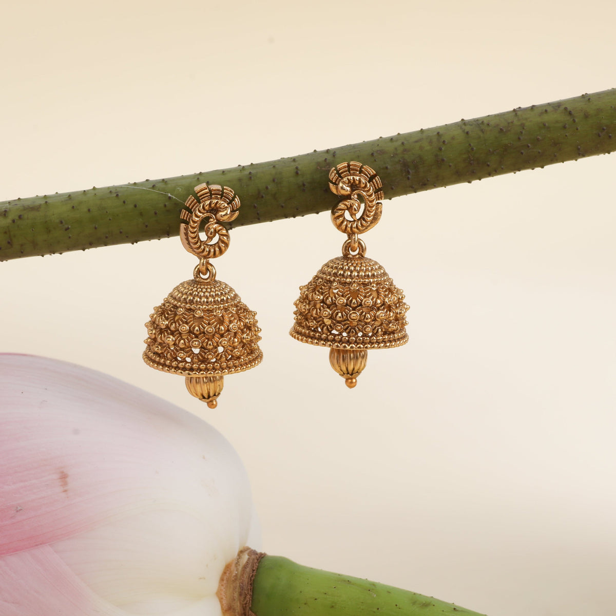 Ishita Antique Jhumka Earrings