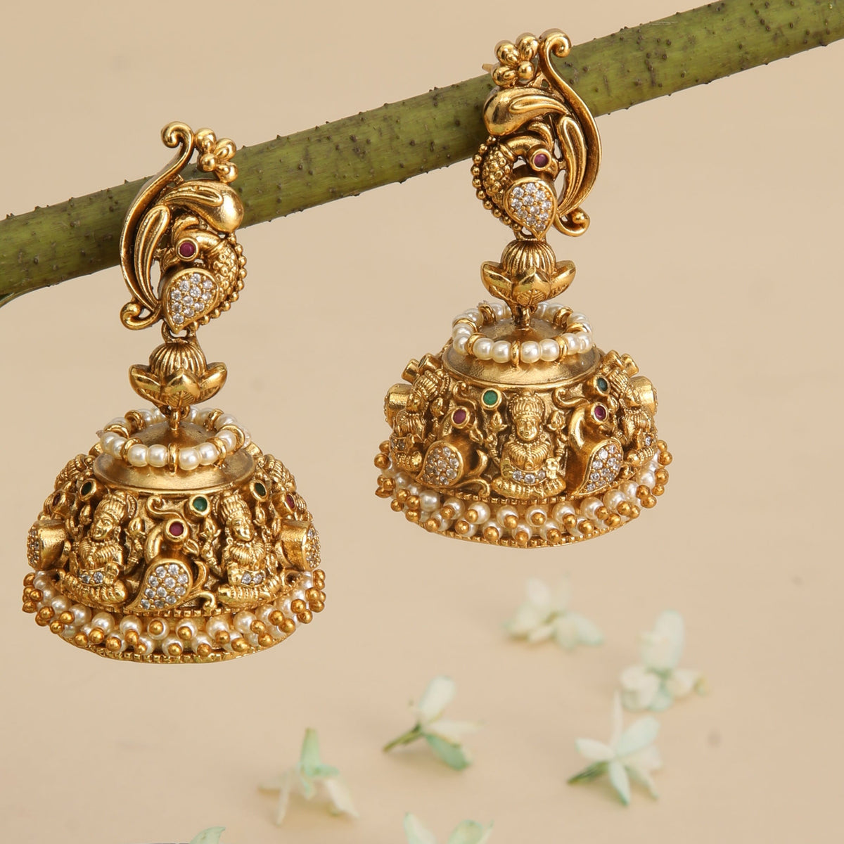 Charvi Antique Jhumka Earrings