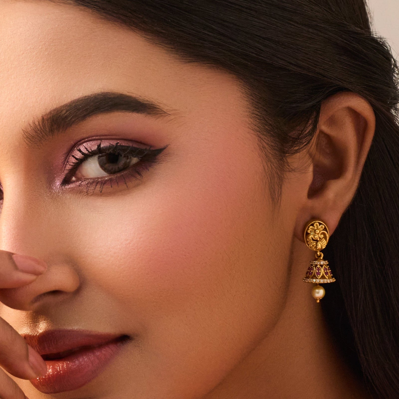 Anvitha Antique Jhumka Earrings