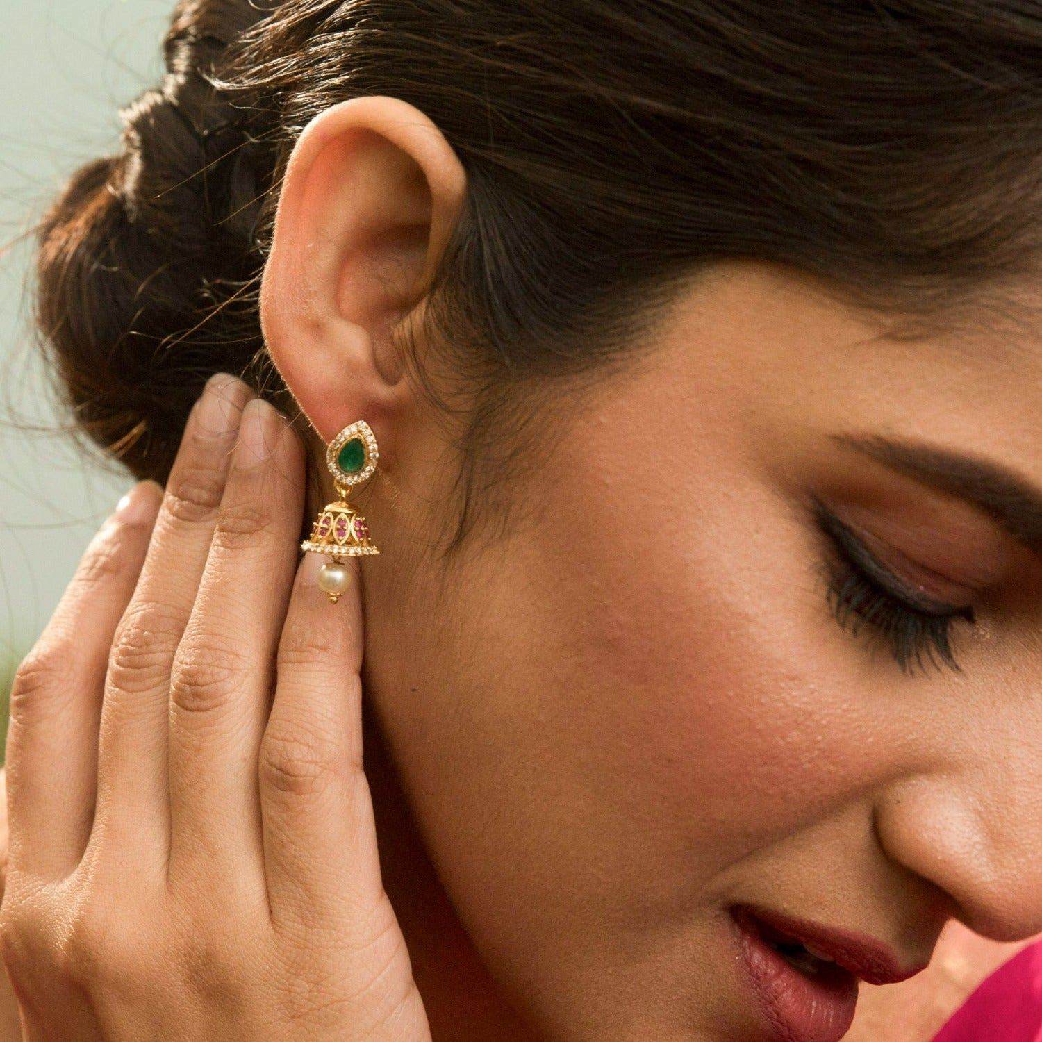 Apri Nakshatra CZ Mini Jhumki