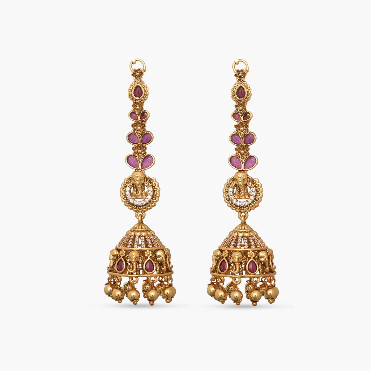 Ramisa Antique Earrings with Chain