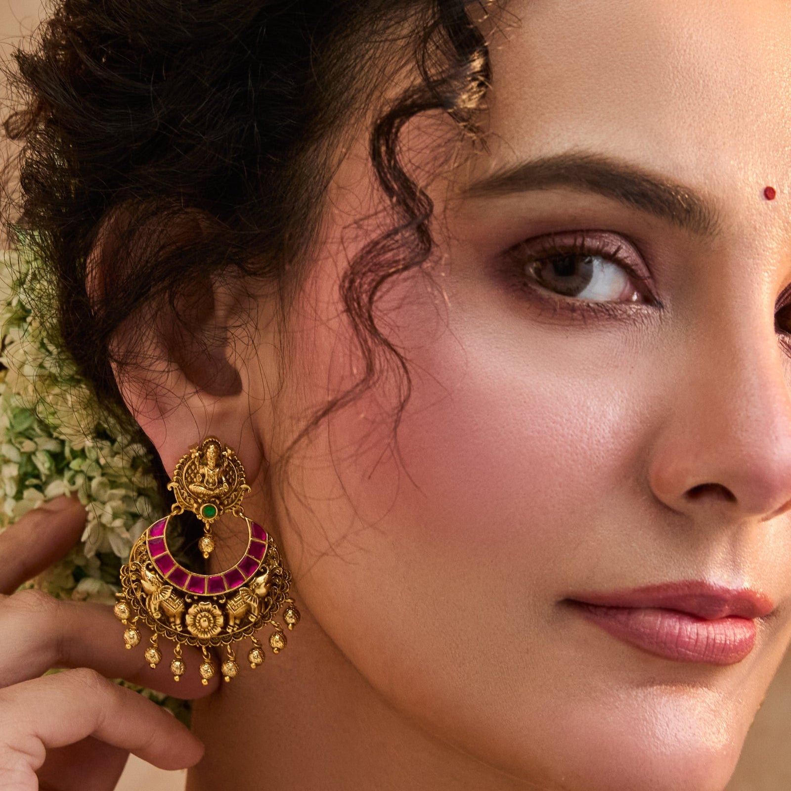 Devina Antique Chandbali Earrings