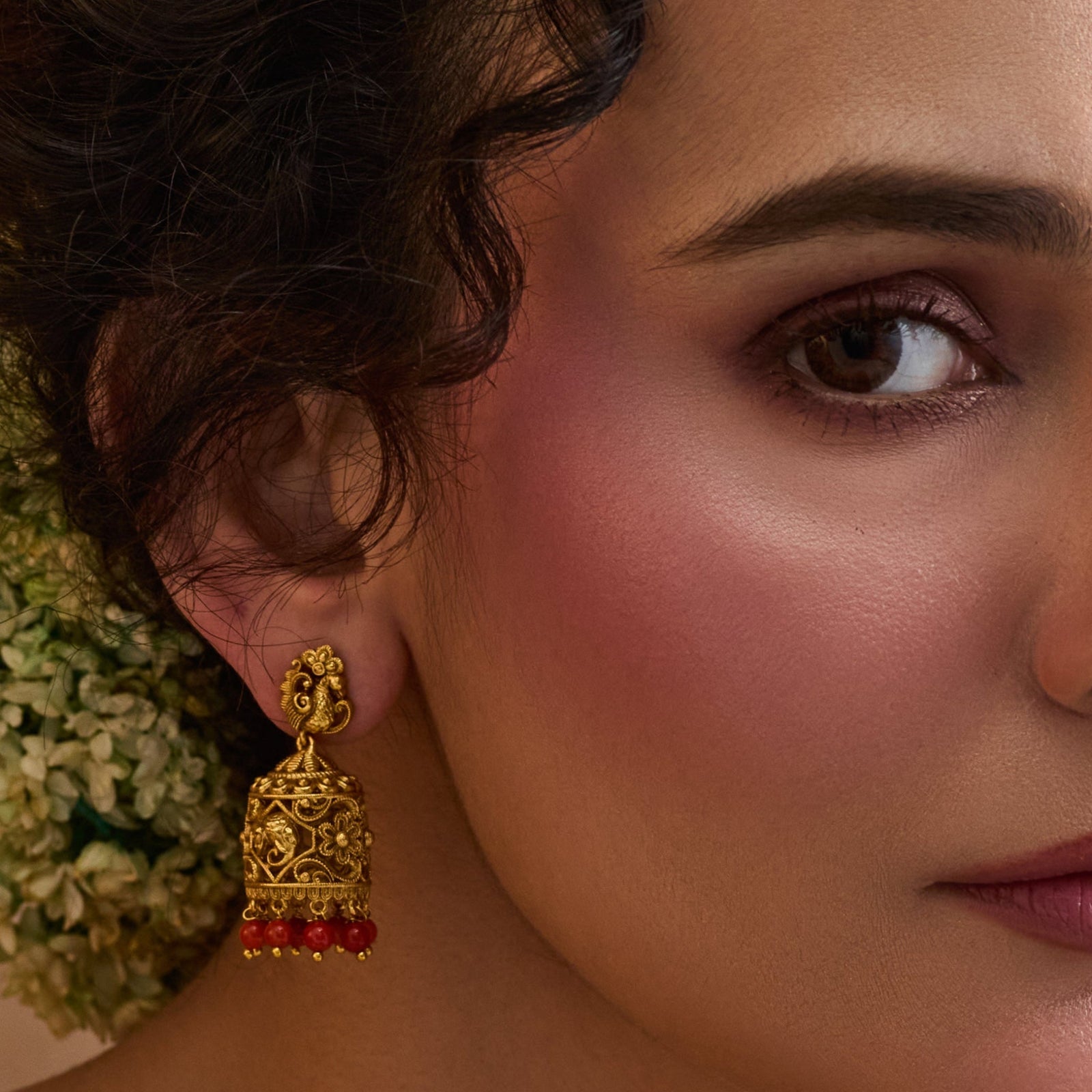 Mihika Antique Jhumka Earrings