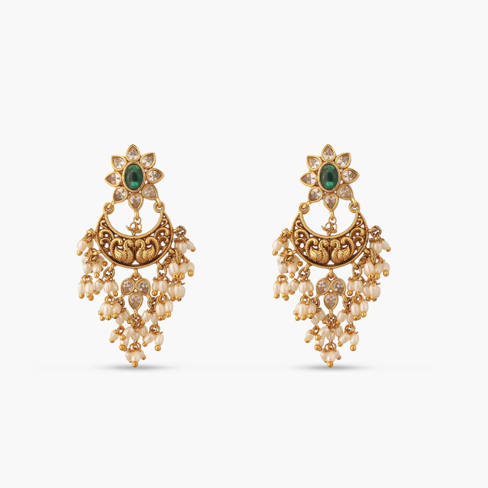 Yashvi Antique Chandbali Earrings