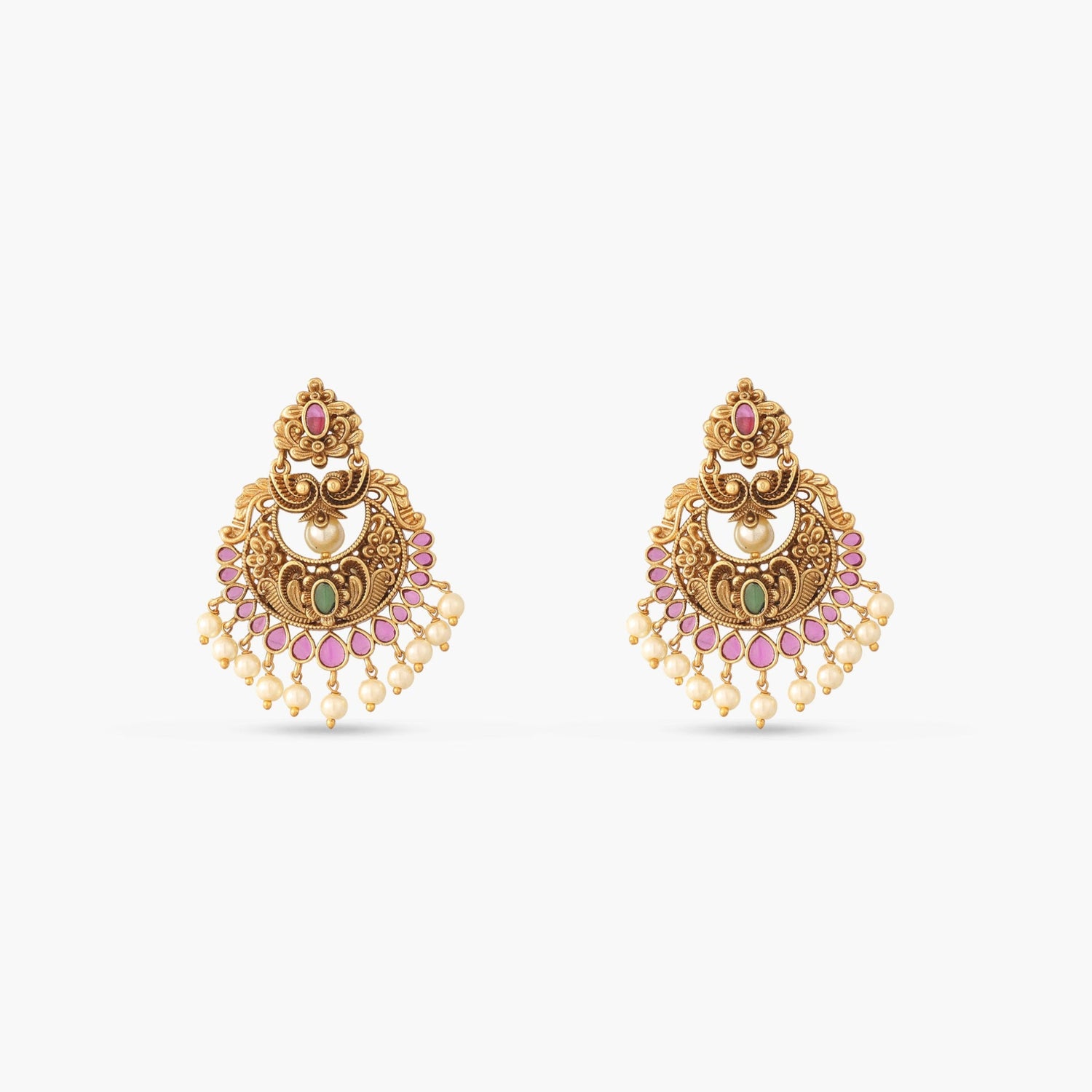 Ridhya Antique Chandbali Earrings