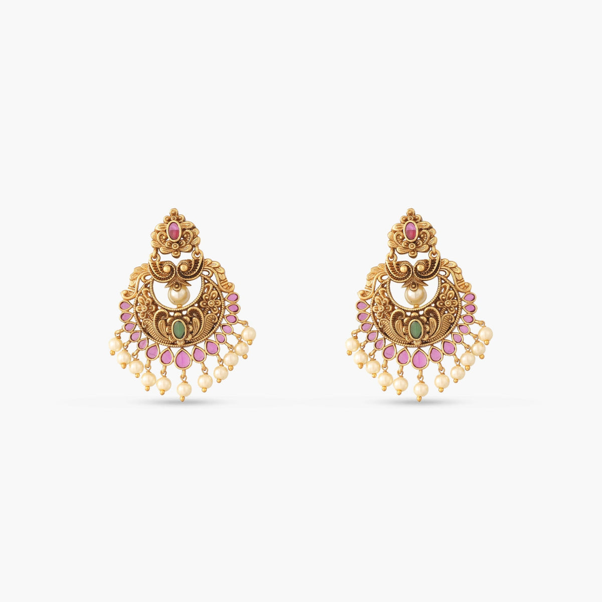 Ridhya Antique Chandbali Earrings