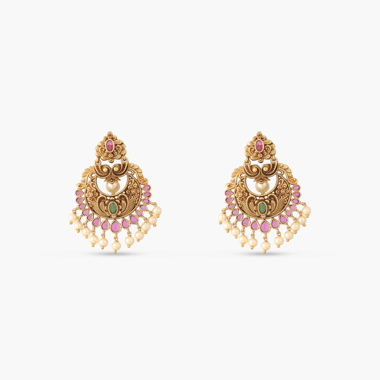 Ridhya Antique Chandbali Earrings
