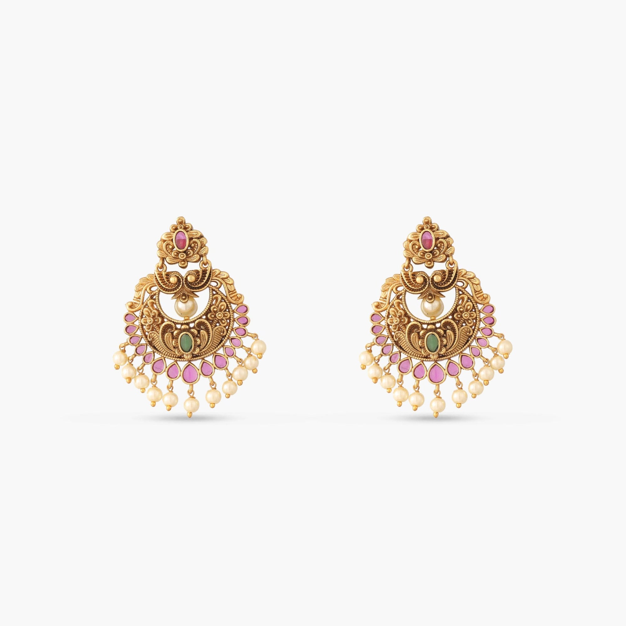 Ridhya Antique Chandbali Earrings