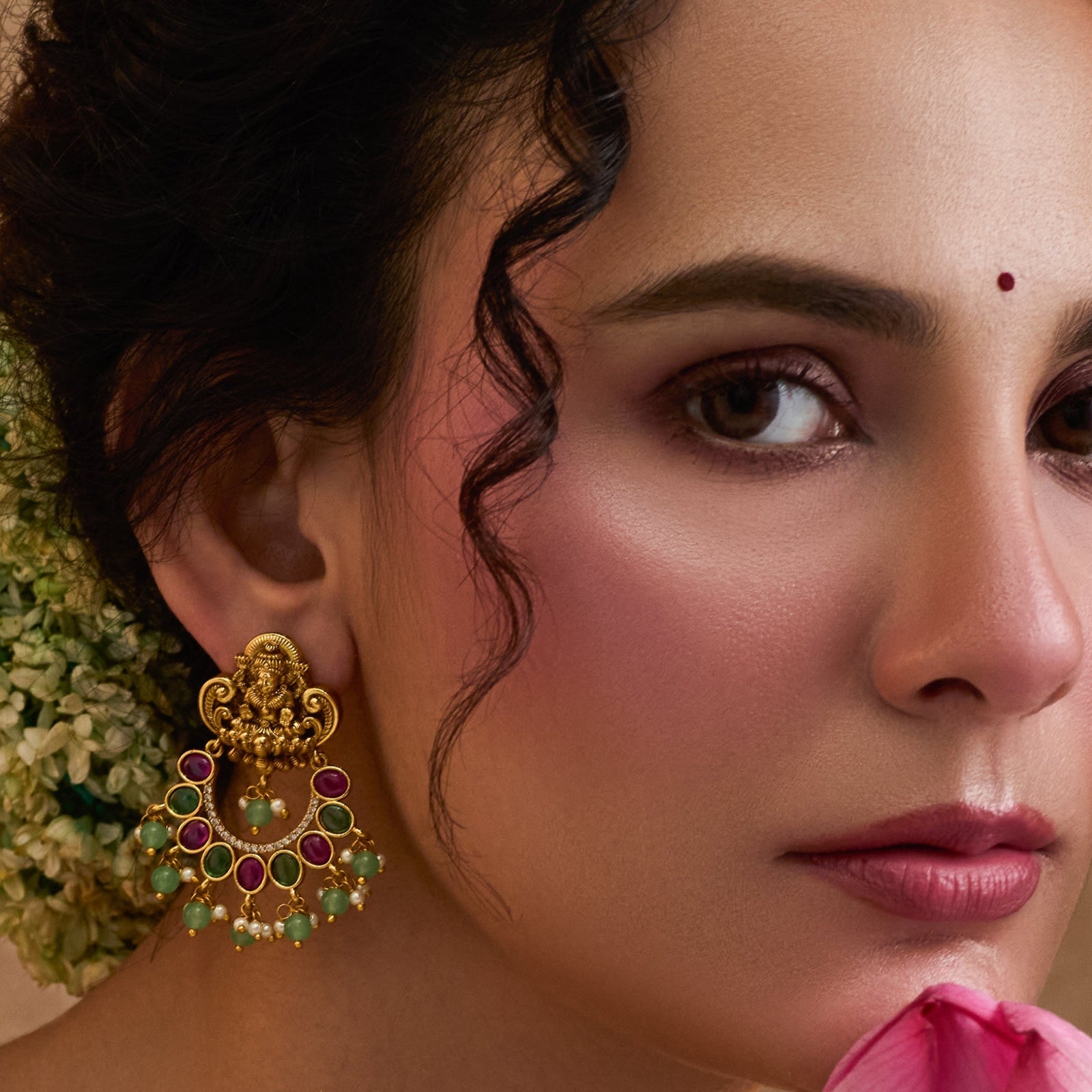 Parna Antique Chandbali Earrings