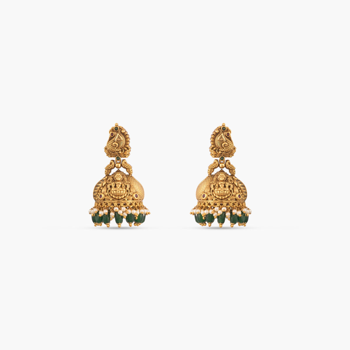 Aaradhya Floral Antique Jhumka Earrings