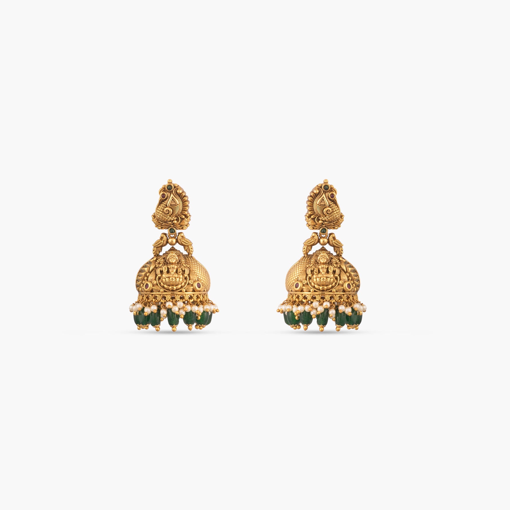 Aaradhya Floral Antique Jhumka Earrings