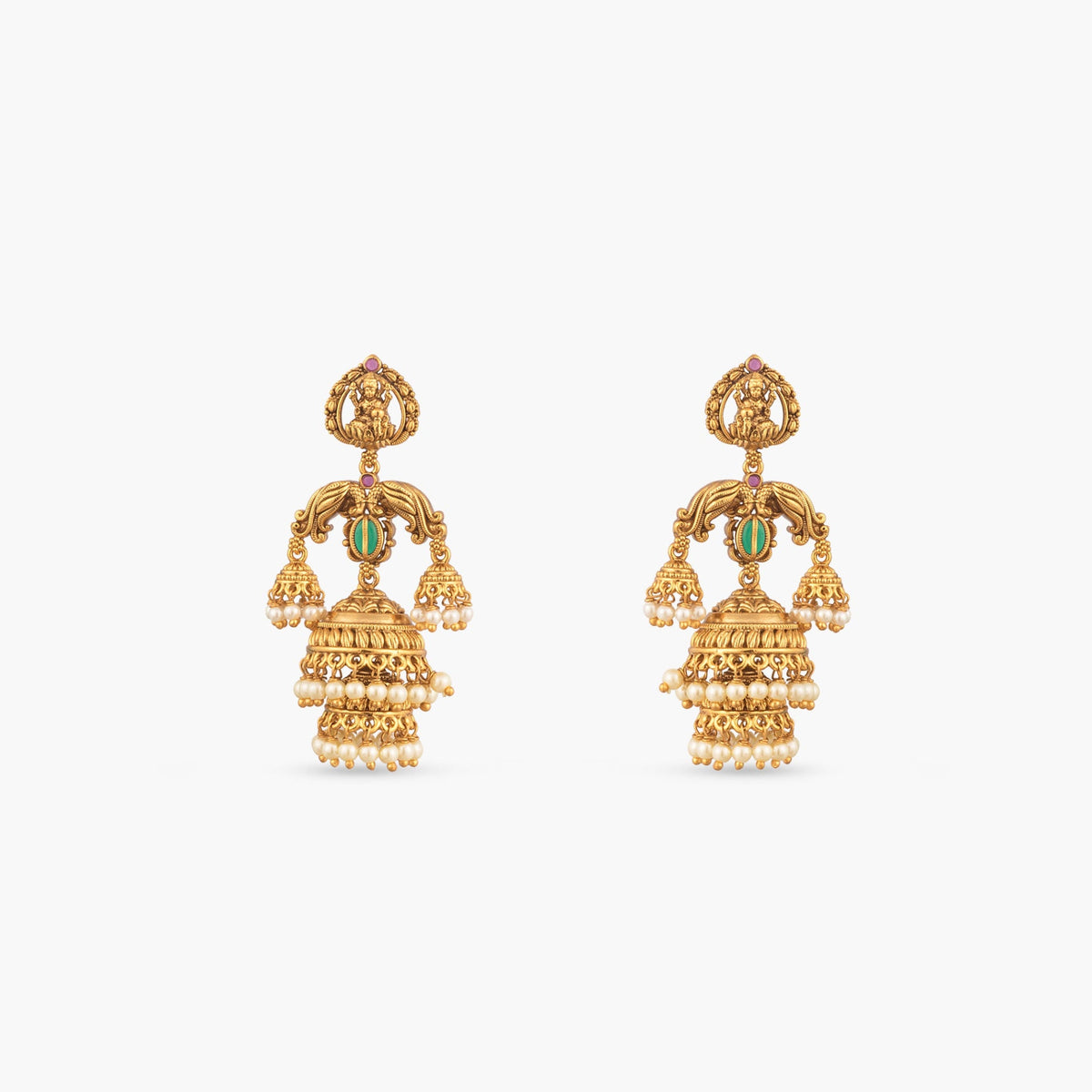 Veenika Antique Jhumka Earrings