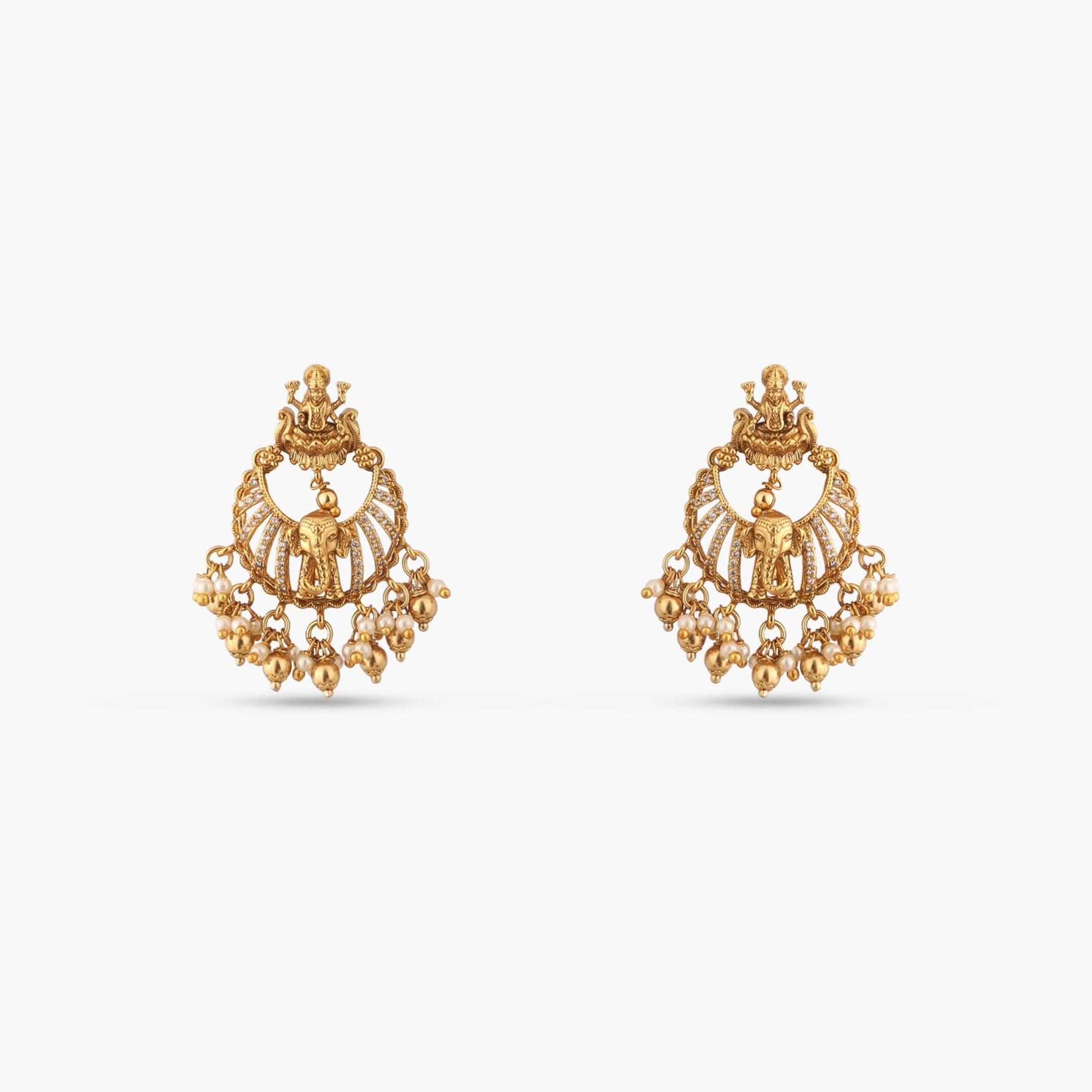 Ratri Antique Chandbali Earrings