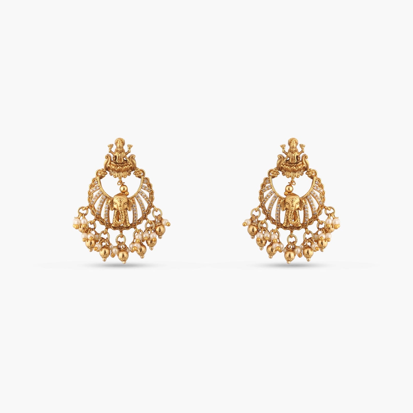 Ratri Antique Chandbali Earrings