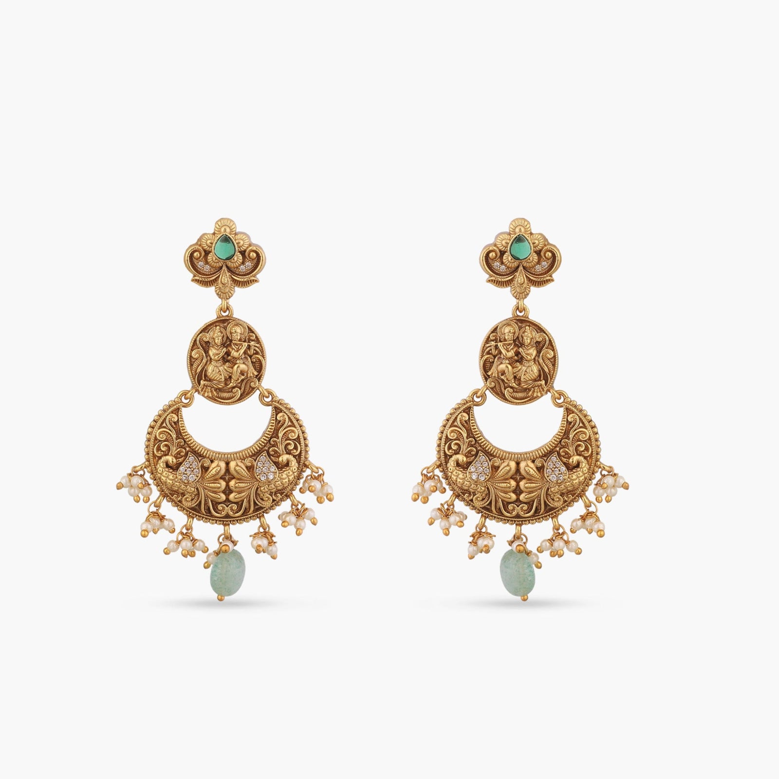 Ashira Antique Chandbali Earrings