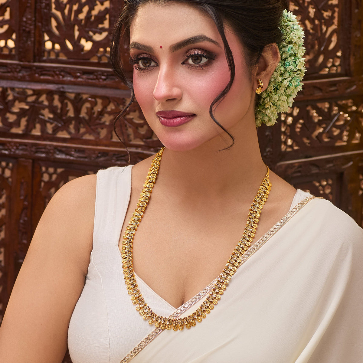 Varnika Antique Coin Long Necklace Set